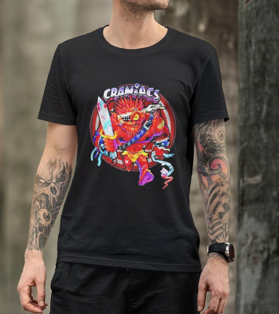 Craniacs Sonny Monster Warrior With Spiked Hair And Eye Patch Holding Sword T-Shirt