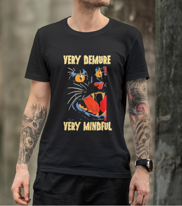 Very Demure Very Mindful Galactic Cat Face T-Shirt
