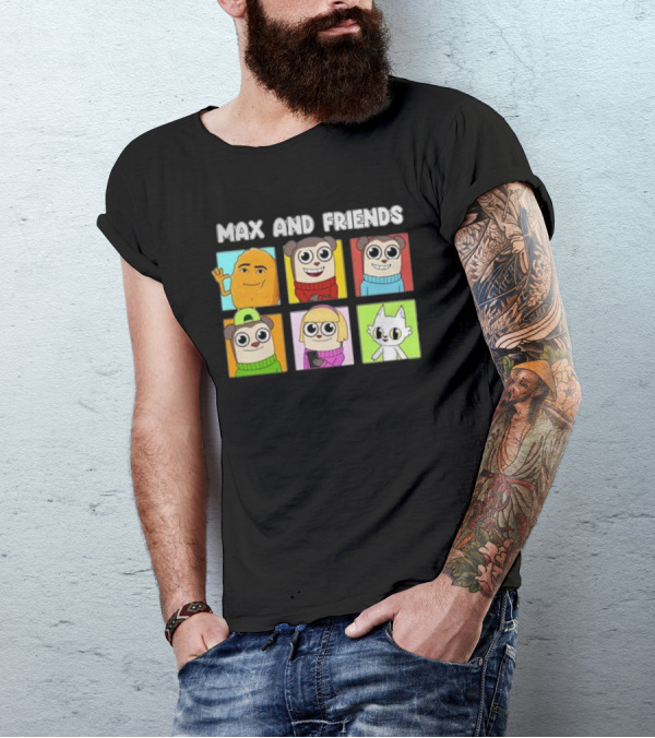 Max And Friends Cartoon Characters Collection T-Shirt