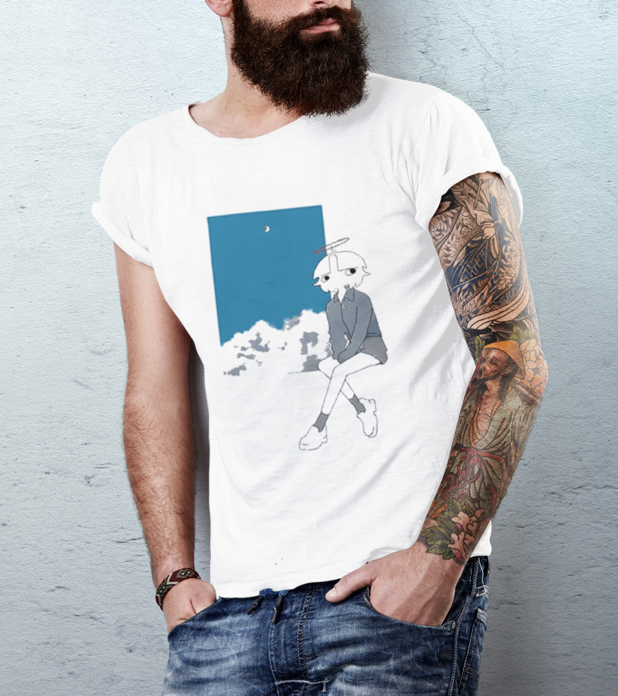 Chew Chew Store Shining Sitting By The Blue Window T-Shirt