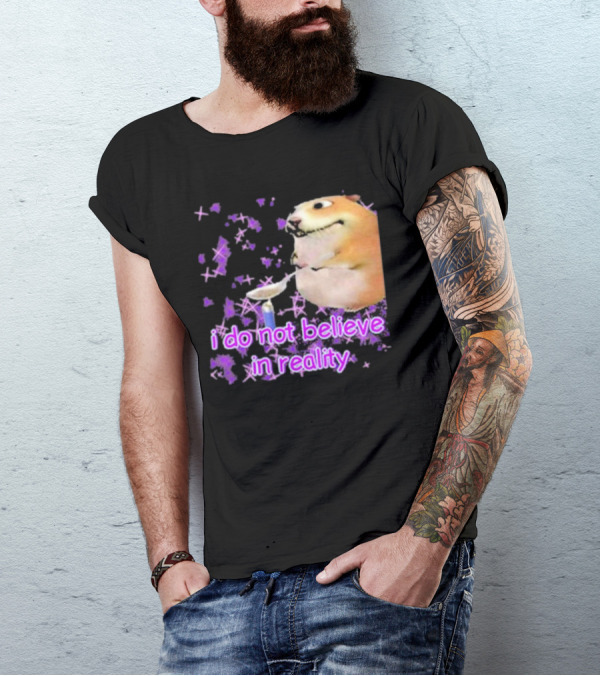 I Do Not Believe In Reality Doge Spoon Purple Stars T-Shirt