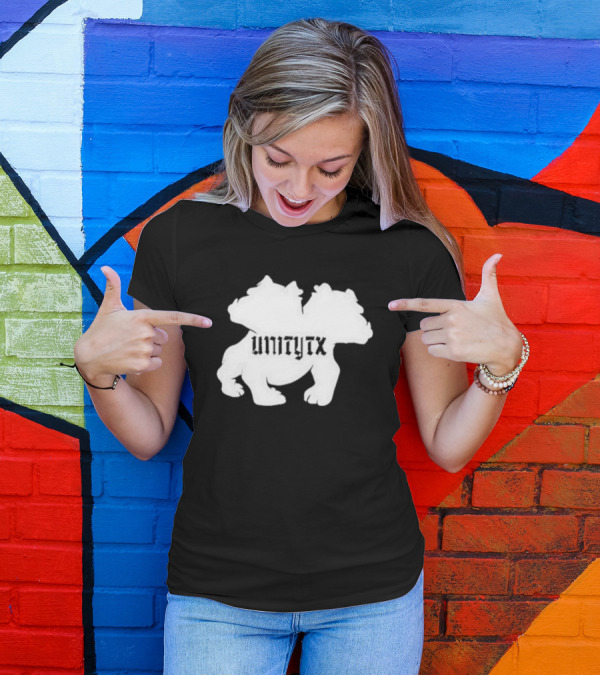 Unitytx Bulldog Silhouette Twins T-Shirt
