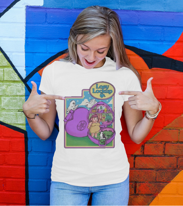 Loey Lane Loey Lockup Heart-Shaped Haunted Toy With Ghosts And Puppy T-Shirt