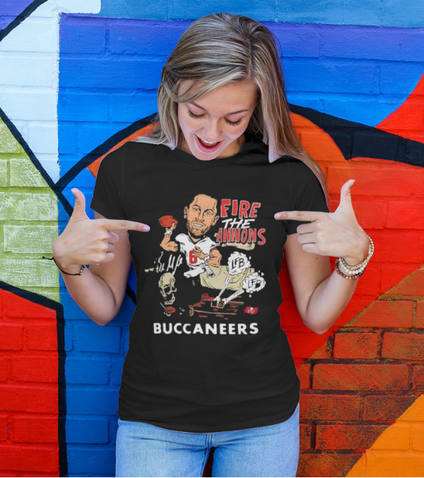 Fire The Cannons Buccaneers NFL Quarterback Caricature T-Shirt