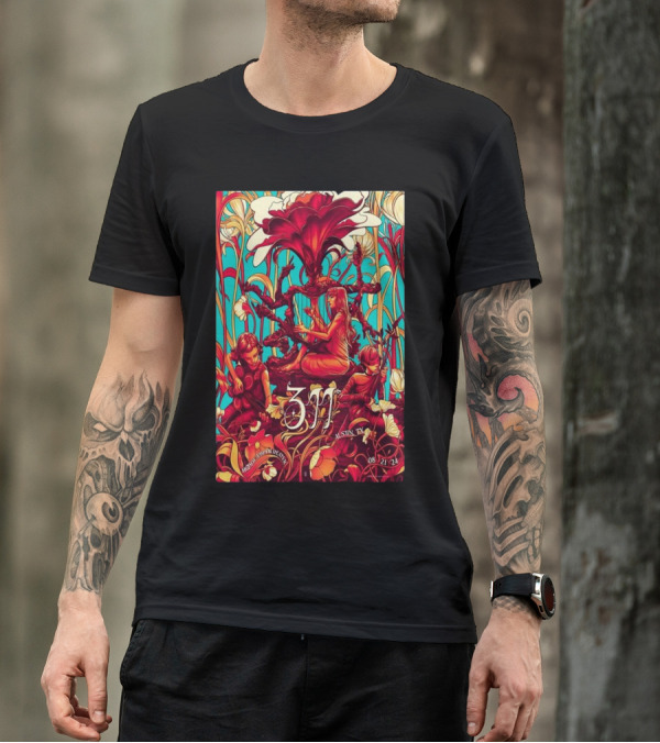 311 Moody Amphitheater Austin TX 08 21 24 Art Nouveau T-Shirt