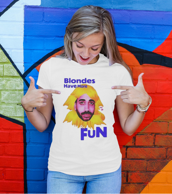 Blondes Have More Fun Face Yellow Hair T-Shirt