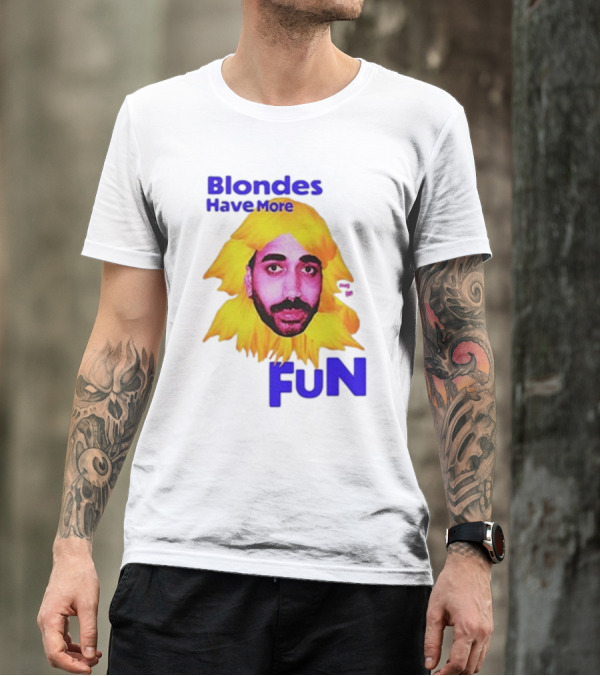 Blondes Have More Fun Face Yellow Hair T-Shirt