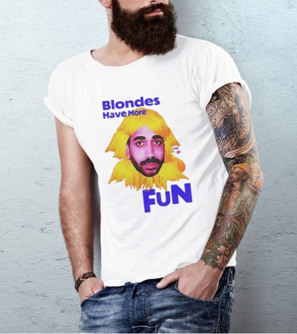 Blondes Have More Fun Face Yellow Hair T-Shirt