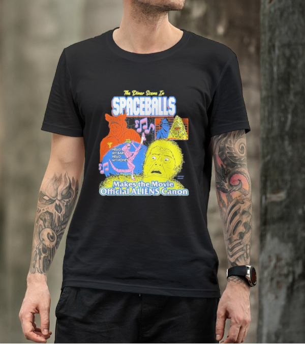 Spaceballs The Diner Scene Makes The Movie Official Aliens Canon T-Shirt