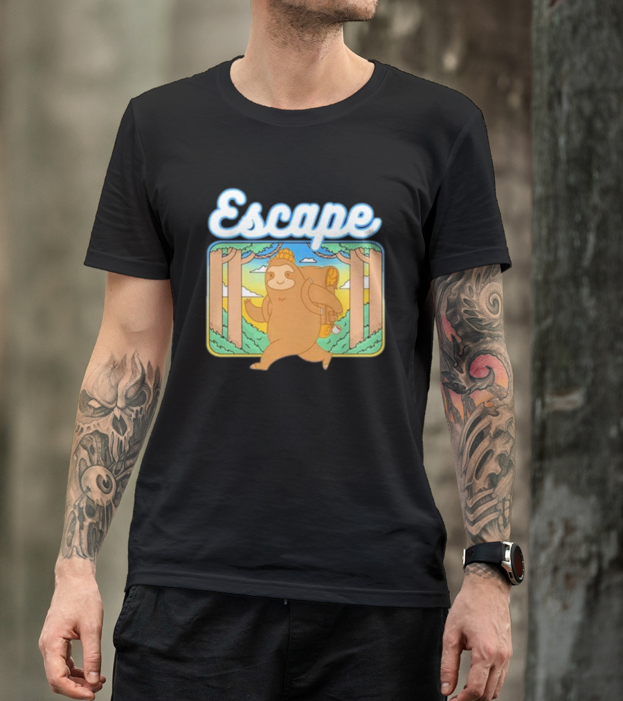 Escape The Ordinary Sloth Walking Through Nature T-Shirt