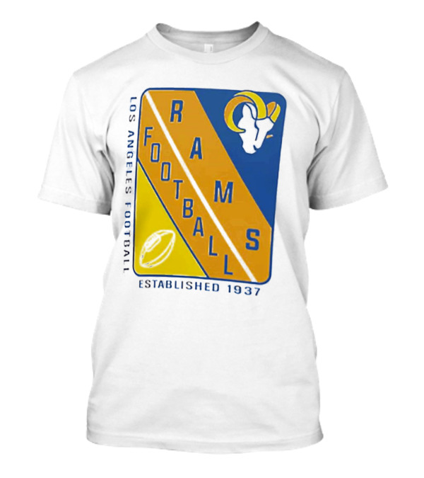 Established 1937 Los Angeles Football Rams Starter Shield Footballs T-Shirt