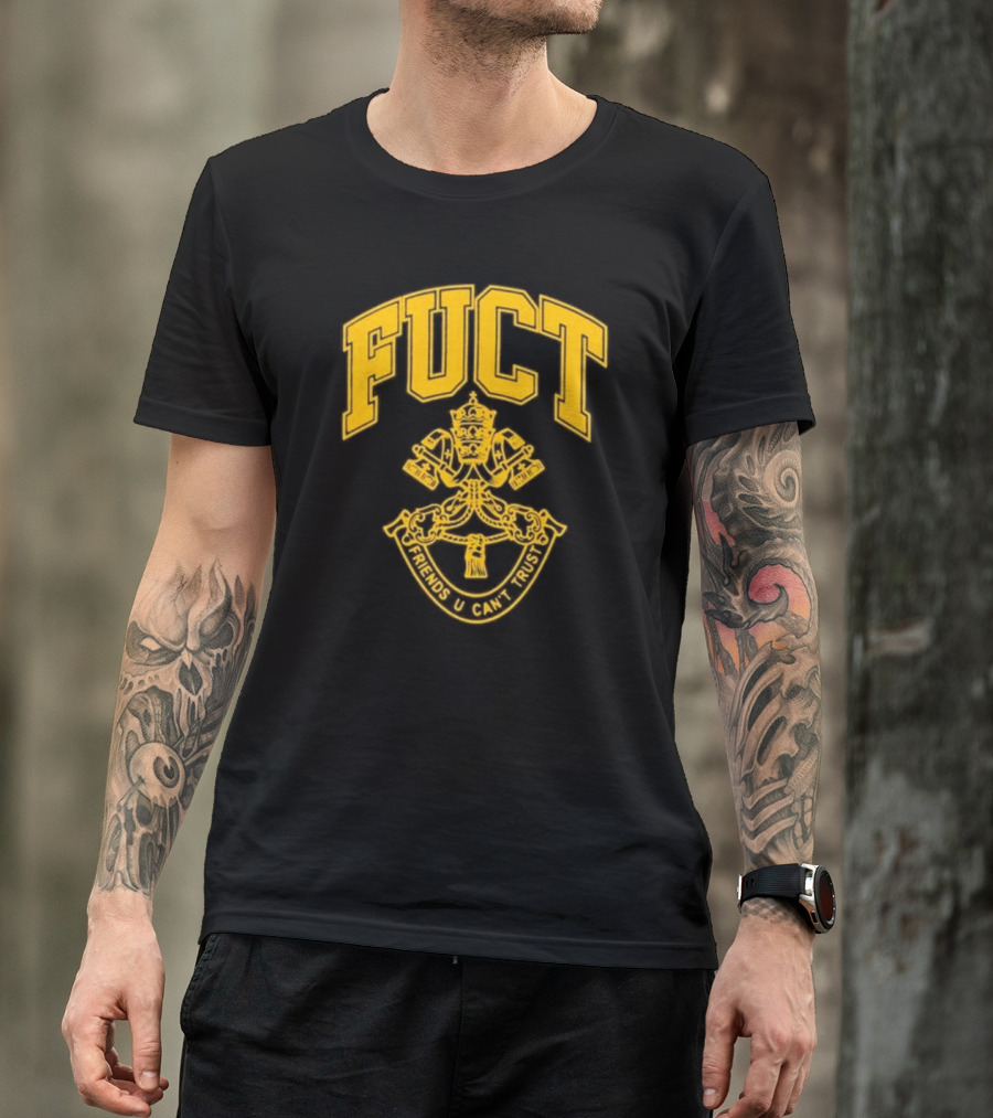 Fuct Friends U Can't Trust Vatican City Crest T-Shirt
