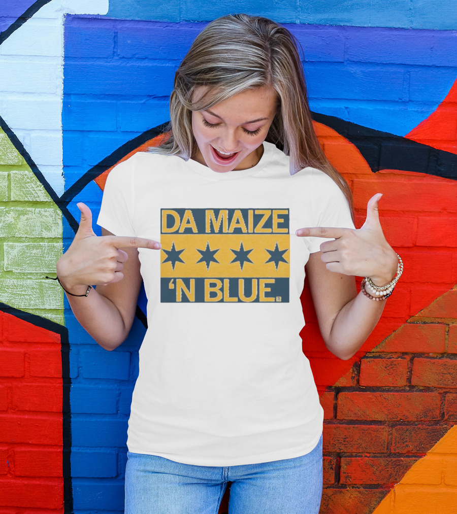 Da Maize N Blue Four Stars T-Shirt