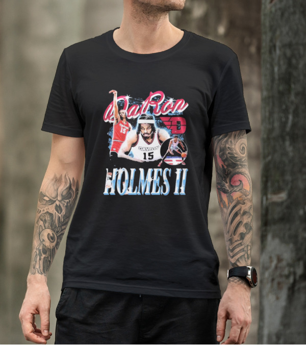 DaRon Holmes II Dayton Flyers Basketball Collage T-Shirt
