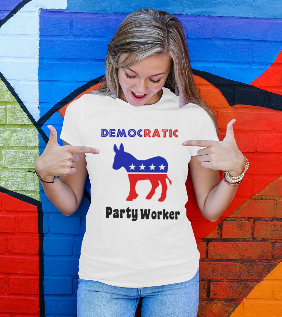 Democratic Party Worker Donkey Emblem T-Shirt