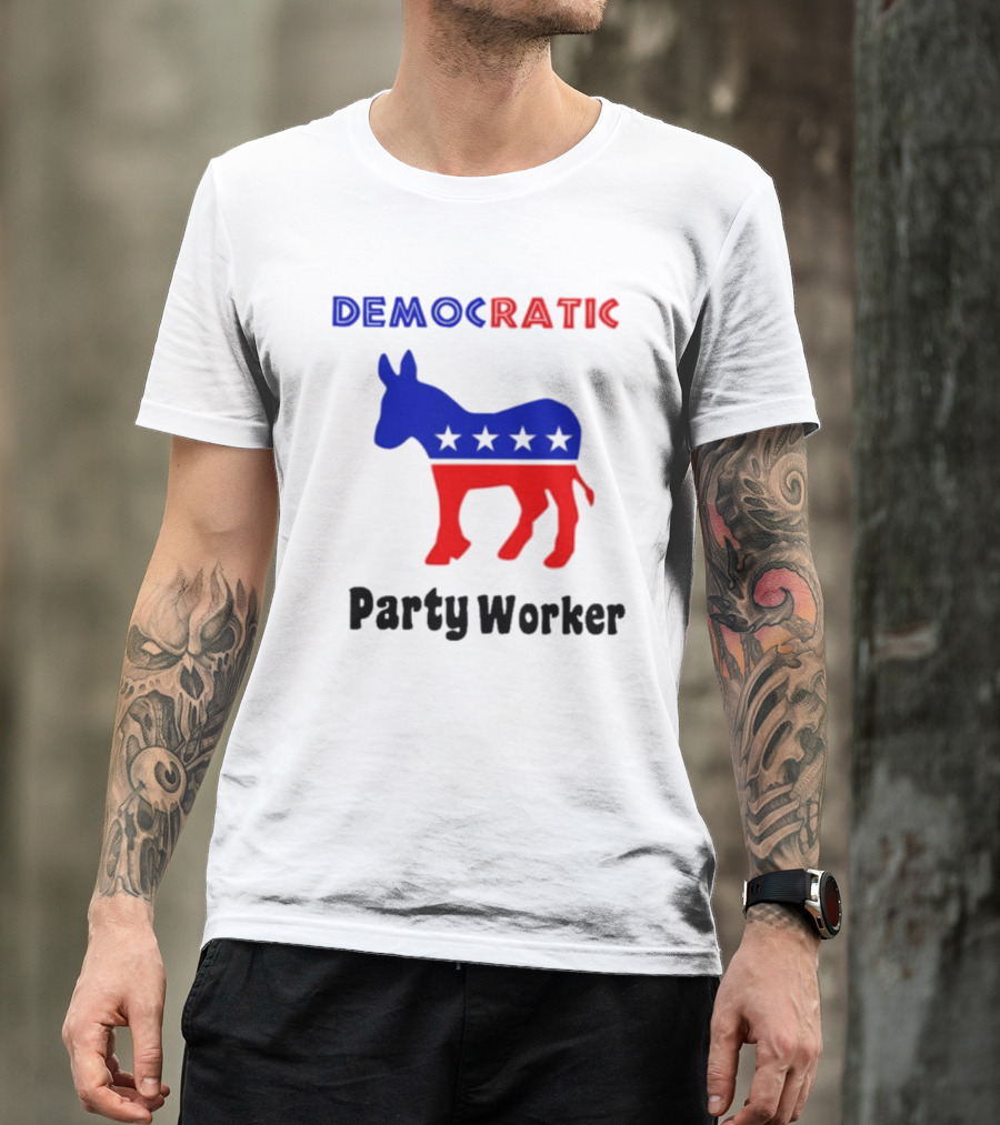 Democratic Party Worker Donkey Emblem T-Shirt