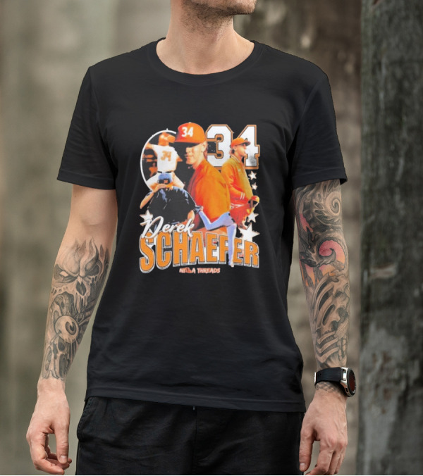Derek Schaefer 34 Ninja Threads Baseball Star Athletic T-Shirt