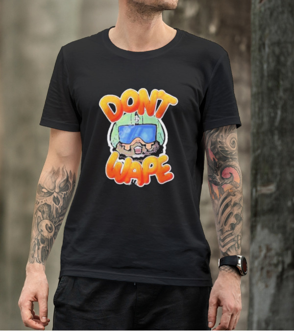 Dick Masterson Don't Wape Bearded Guy In Helmet With Goggles T-Shirt