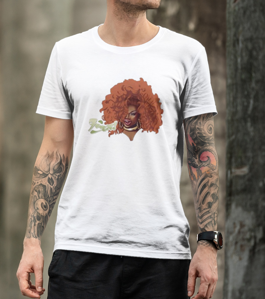 Drag Queen Sunami Foam Iconic Curly Hair T-Shirt