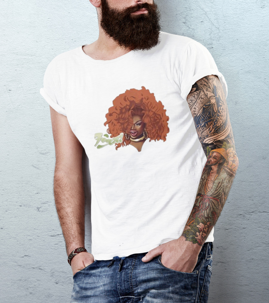 Drag Queen Sunami Foam Iconic Curly Hair T-Shirt