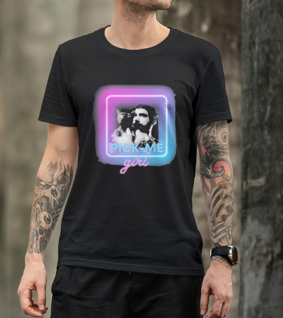 Pick Me Girl Neon Cat Square T-Shirt