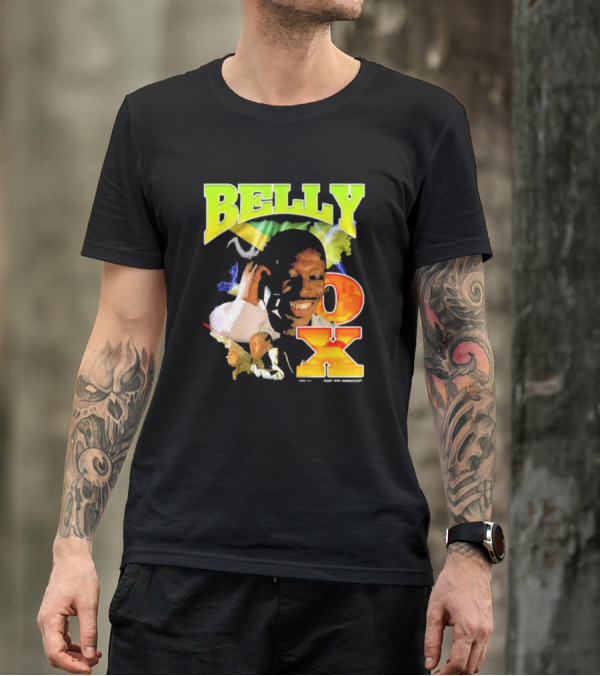 BELLY OX Romp With Bumbaclot Smiling Man With Phone And Gun T-Shirt