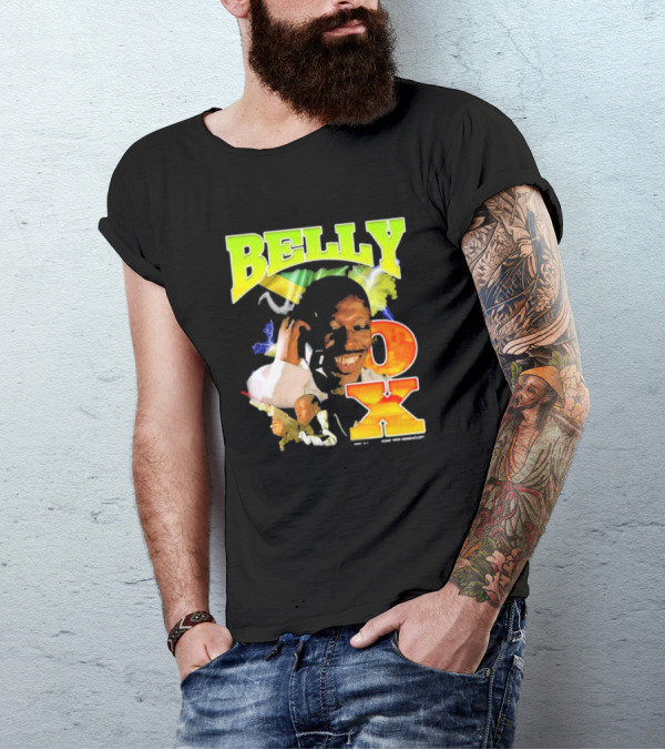 BELLY OX Romp With Bumbaclot Smiling Man With Phone And Gun T-Shirt