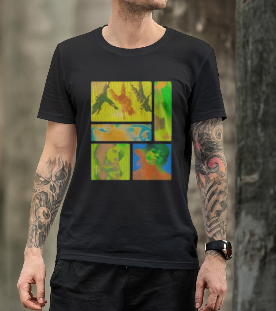 Billie Eilish Birds Of A Feather Collage Thermal Multicolor Portraits T-Shirt