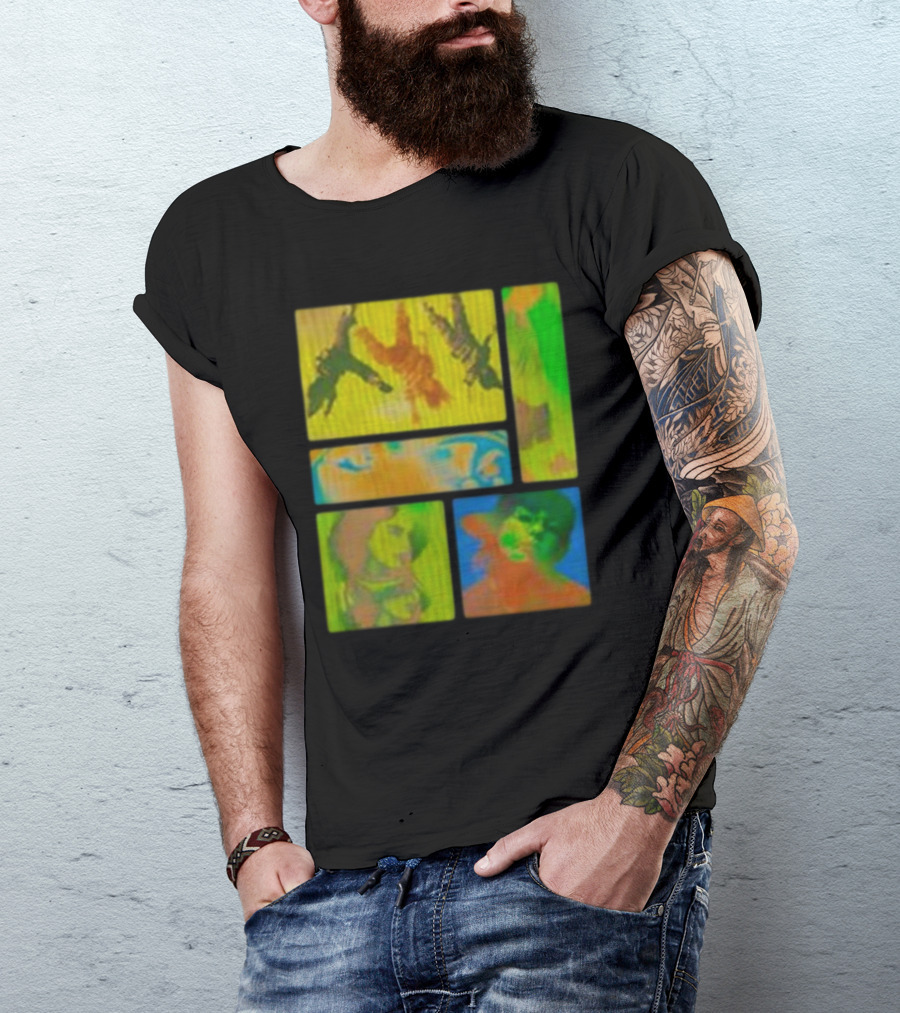 Billie Eilish Birds Of A Feather Collage Thermal Multicolor Portraits T-Shirt