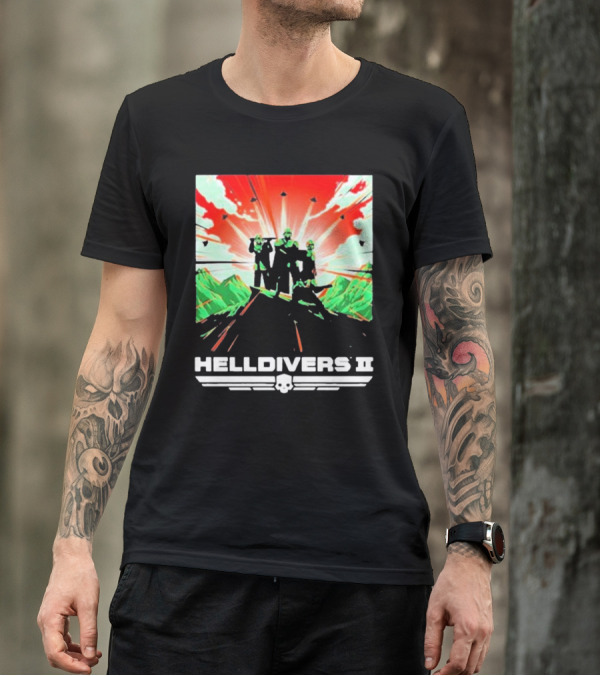 HELLDIVERS II Colorful Video Game Artwork T-Shirt