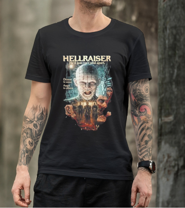 Hellraiser He'll Tear Your Soul Apart Demon To Some Angel To Others T-Shirt