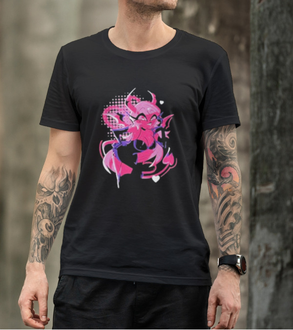 Helluva Boss Verosika Mayday Pink Demon Character T-Shirt