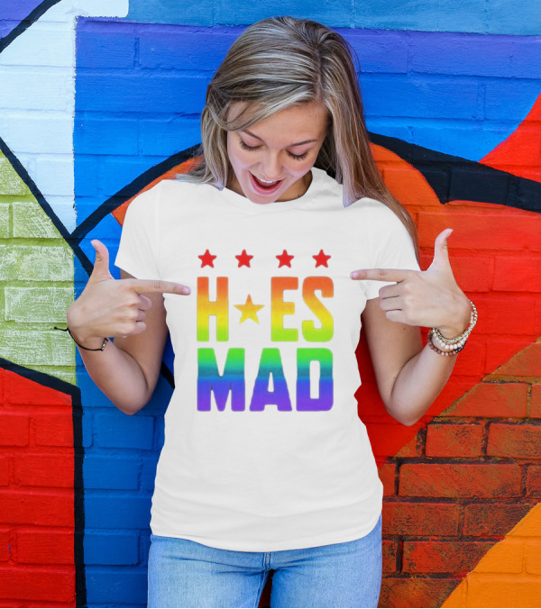 Hoes Mad Rainbow Stars Pride T-Shirt