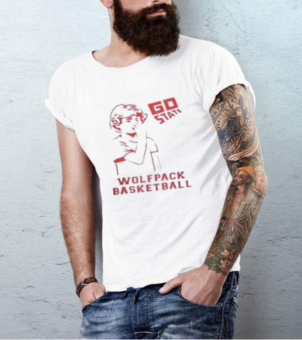 Go State Wolfpack Basketball Fan Support T-Shirt
