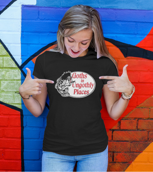 Goths In Ungothly Places Fish Emblem T-Shirt