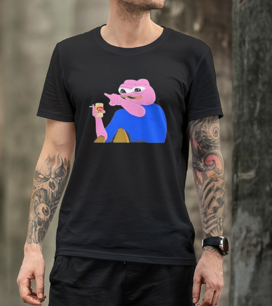 Haider $Pork Based Beer Cheetos And Pepe Style Image T-Shirt