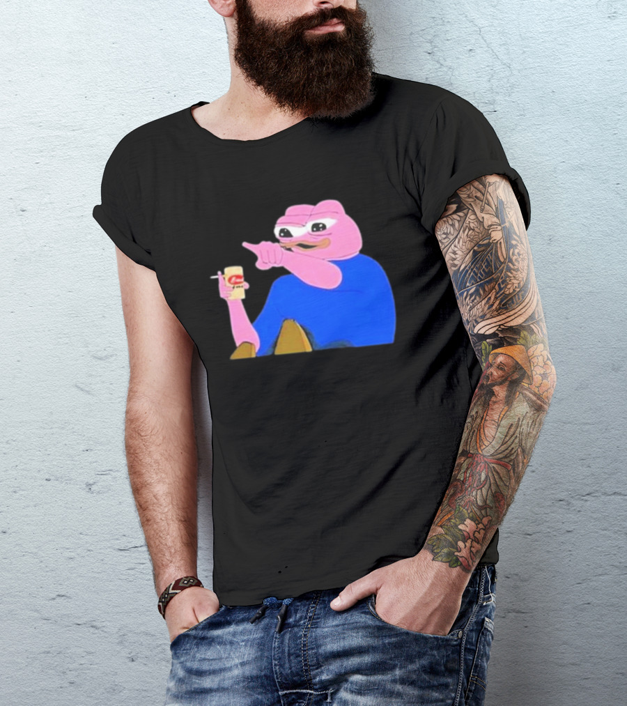 Haider $Pork Based Beer Cheetos And Pepe Style Image T-Shirt