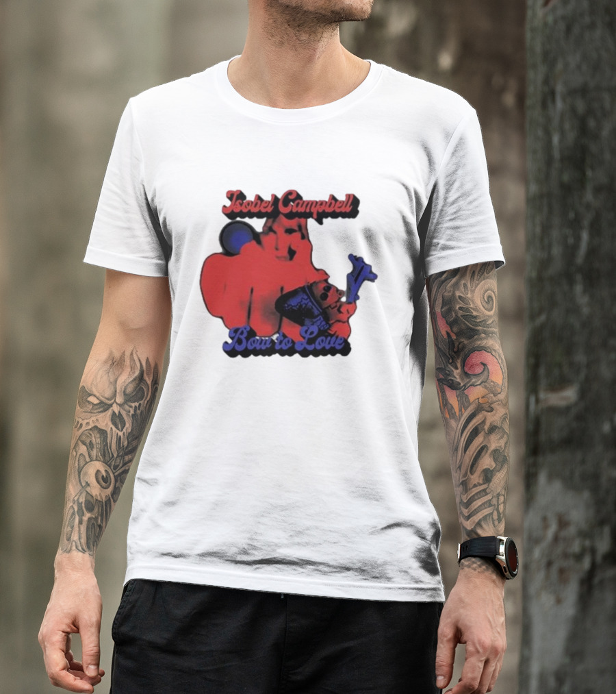 Isobel Campbell Bow To Love Retro Red And Blue T-Shirt