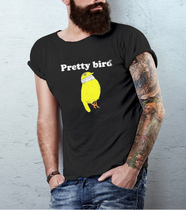 Pretty Bird Yellow Bandit Bird Retro Style Jonathan Swanson T-Shirt