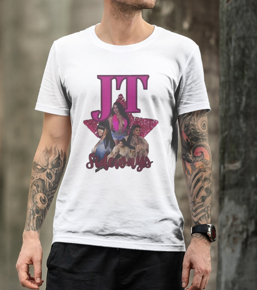 JT Sideways Star Pink Glamorous Portraits T-Shirt