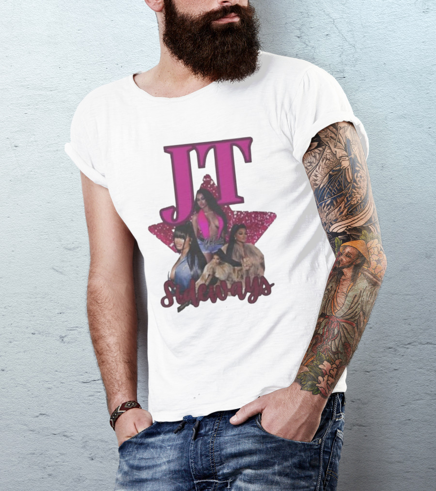 JT Sideways Star Pink Glamorous Portraits T-Shirt