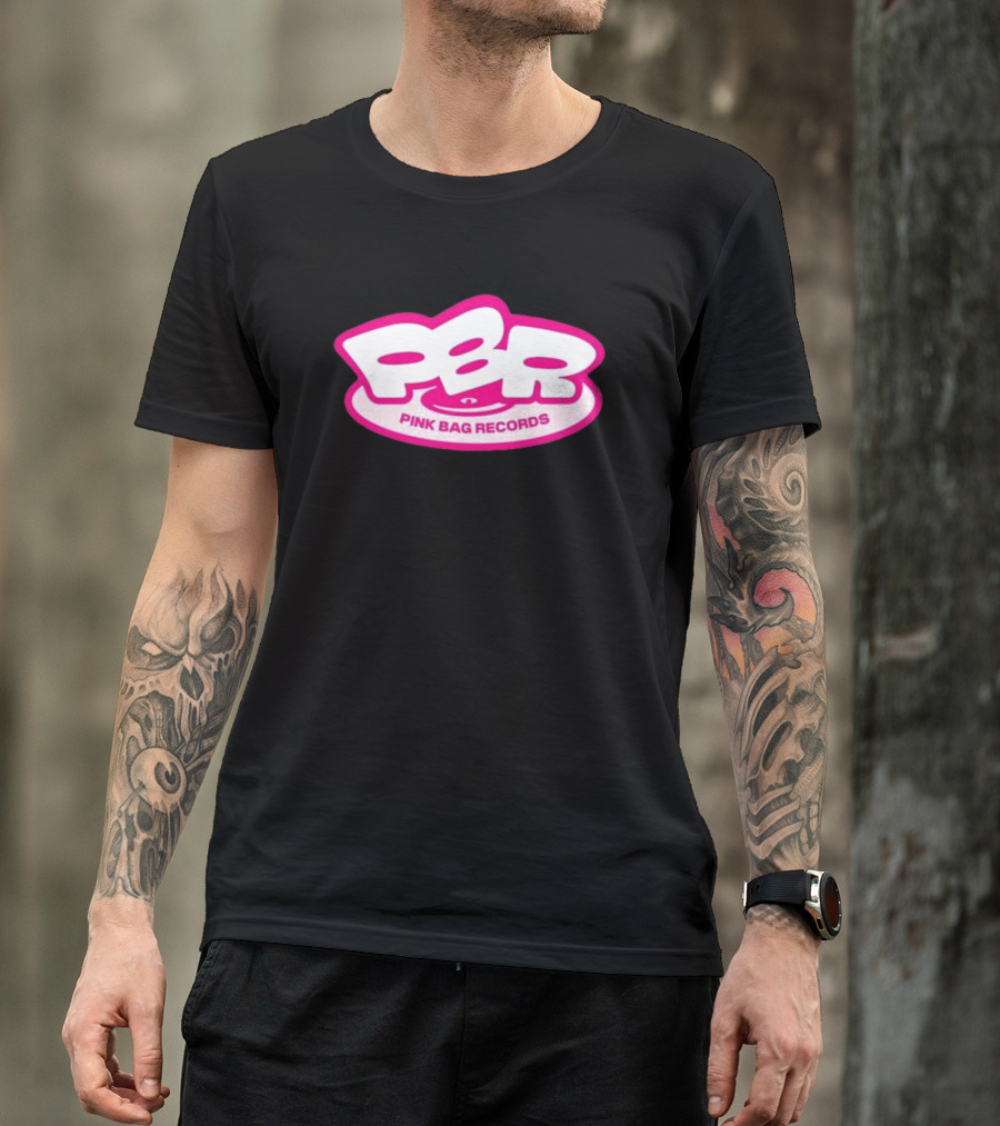 PBR Pink Bag Records PBR Bubble Text T-Shirt