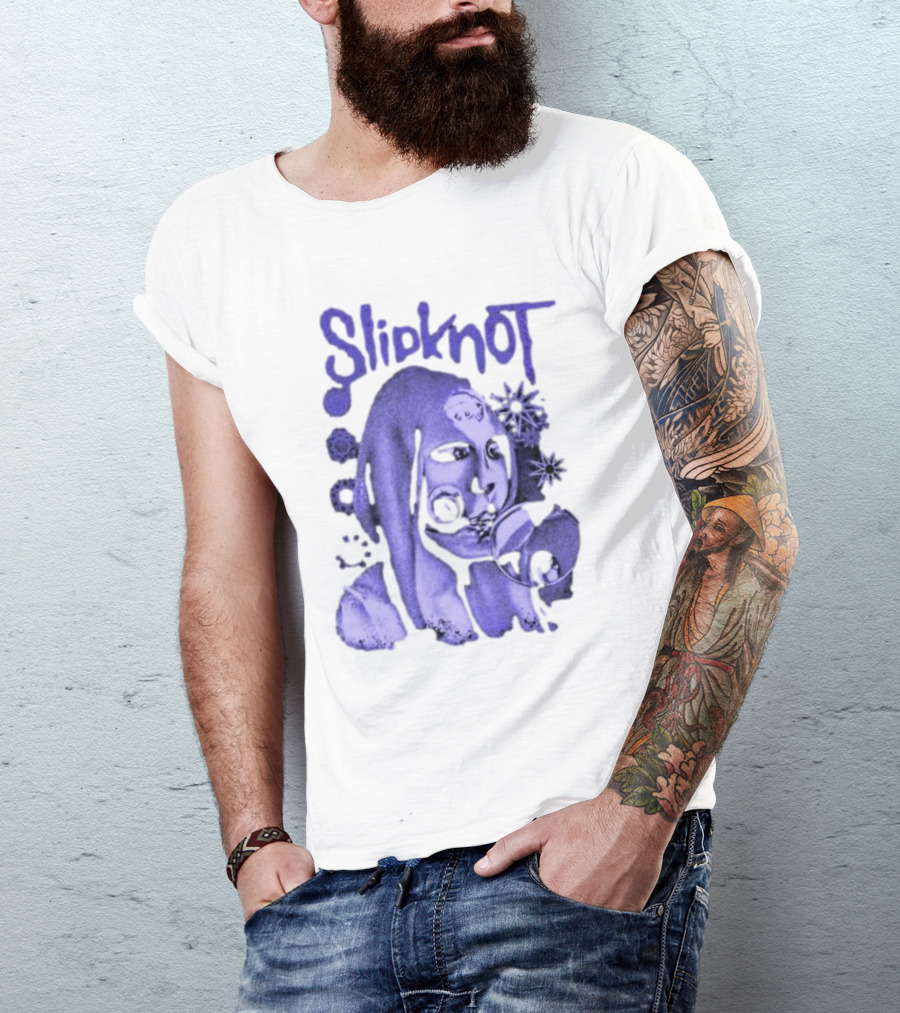 Slipknot Inbetween Shapes Abstract Masked Figure With Geometric T-Shirt