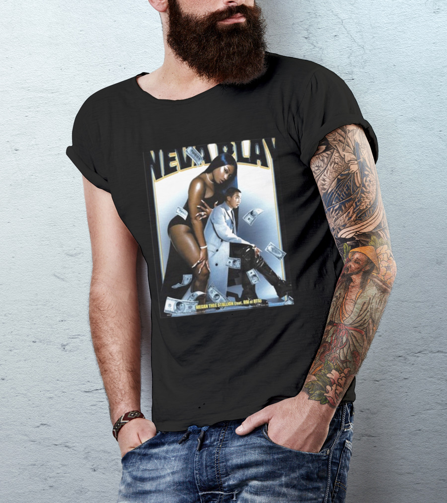 Neva Play Megan Thee Stallion Feat RM Of BTS Money Rain T-Shirt