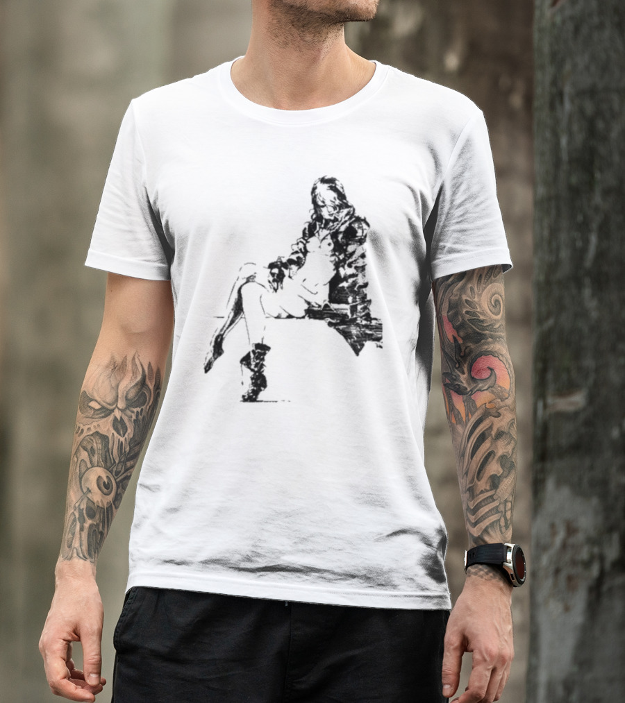 Espionagevr Store Big Sniper Mysterious Figure In Long Coat And Boots T-Shirt