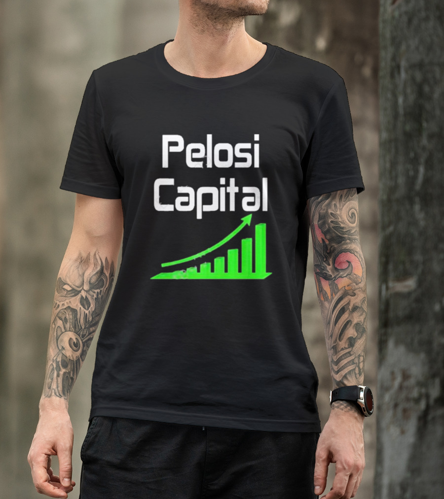 Liathetrader Pelosi Capital Green Arrow Graph T-Shirt