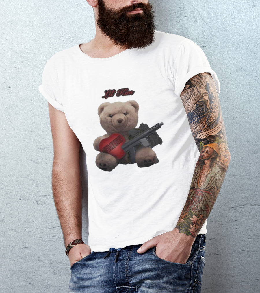 Lil Kim #Mine Teddy Bear With Gun T-Shirt