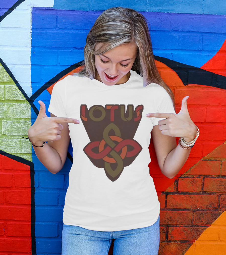 Lotus Celtic Knot Brown Red Green T-Shirt