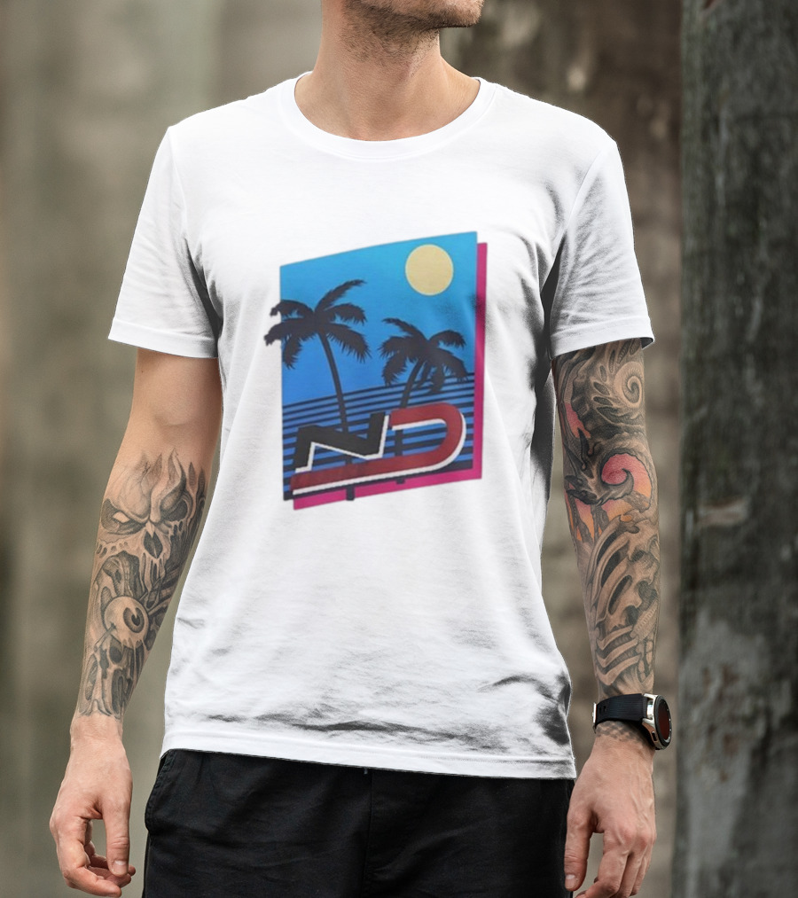 ND Natalie Decker Sunshine Season Palm Trees Moonlit Vibes T-Shirt