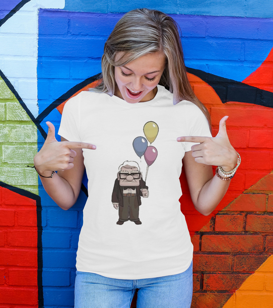 Nika Carl Fredricksen From Up Costume Geno Balloons Character T-Shirt